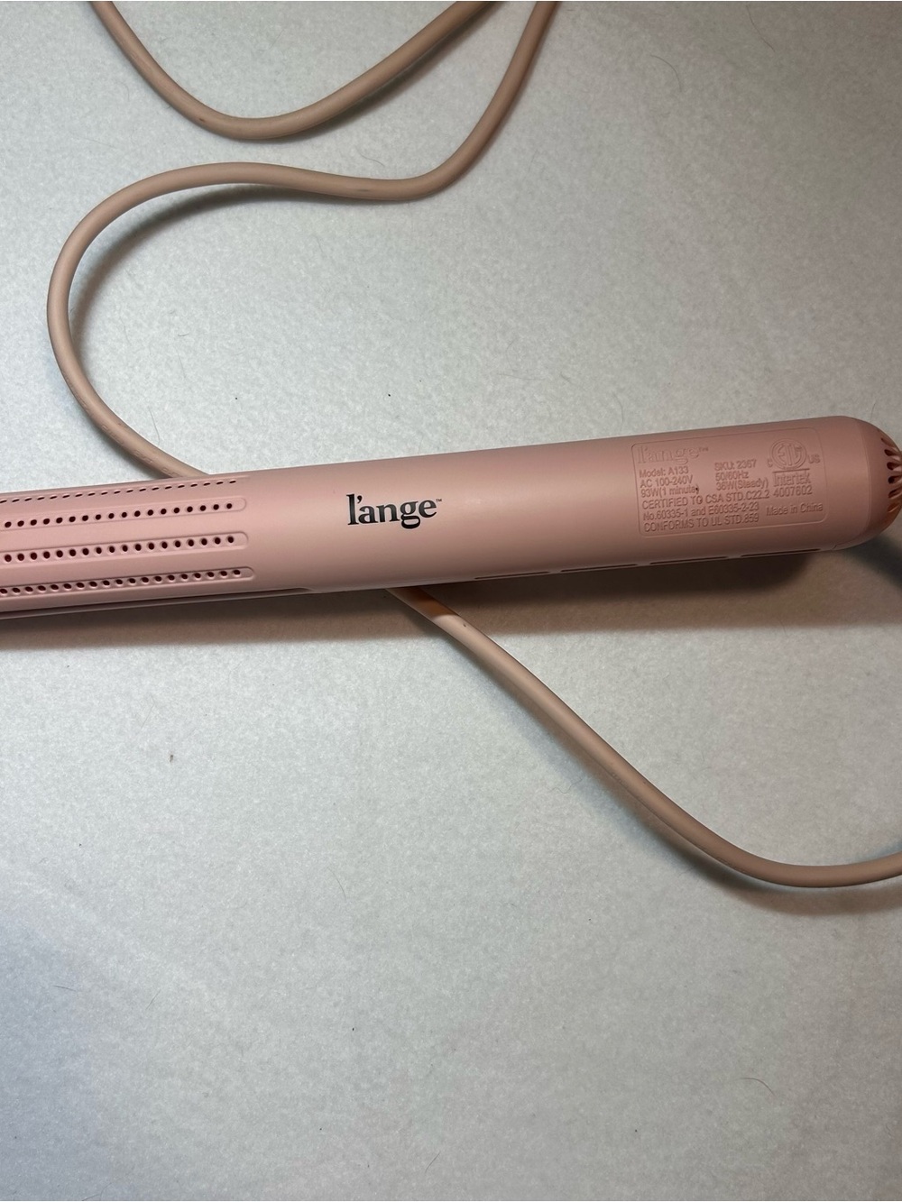 L'ange Le Duo 360° Airflow Titanium Hair Styler Curler and Straightener Pink